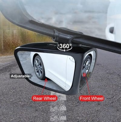 2 Stuks Auto Achteruitkijkspiegels 360 ° Dode Hoek Extra Stevige Spiegel Verstelbare Draaibare Convexe Groothoek Doorzichtige Veiligheidsspiegel