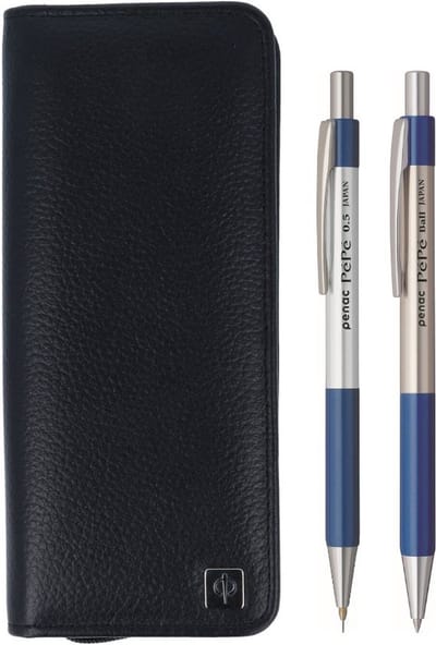Penac Set - Vulpotlood - Balpen - Blauw - Metaal - Luxe Editie - Etui