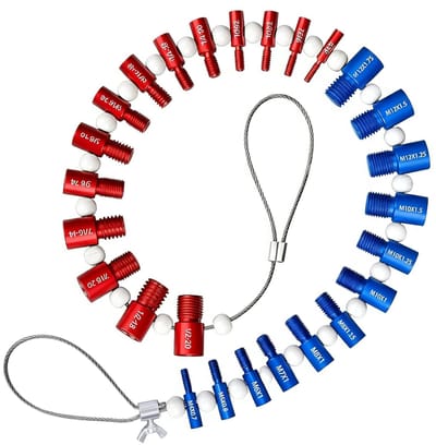 Schroefdraad Tester - Meetgereedschap - Precisie Inspectie - 26 Delig - Inch Metrisch
