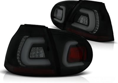 Achterlichten VW GOLF 5 10 03-09 ZWART SMOKE LED STRIP