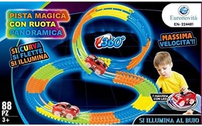 Flexibele Racebaan 88 Delen met LED Auto - Lichtgevend in het Donker Baansysteem