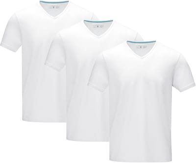 Sorprese Elevate T Shirt Heren - 3-Pack - Wit - Katoen - V-Hals - T Shirts Heren - Maat XS