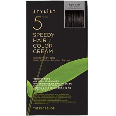 THE FACE SHOP - Stylist 5 Minutes Speedy Hair Color Cream #Dark Brown