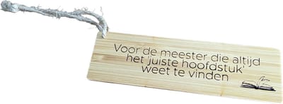 Meester cadeau - Boekenlegger - Geschenk meester cadeautjes - Bedankje - bedankt voor het leuke schooljaar - Bedankt meester cadeau
