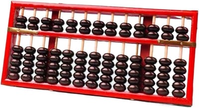 Houten telraam - Rekenmachine - Wiskunde leren - 13 staven - 28 cm - Rood