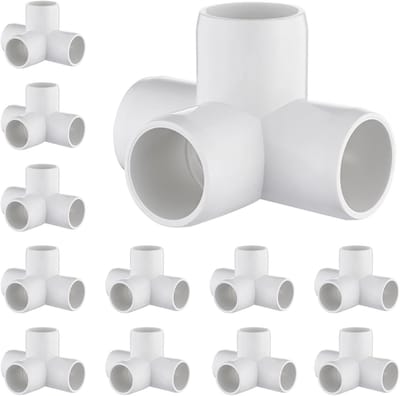 PVC Fittingen - T-stukken Ellebogen - Doe-het-zelf Constructies - Meubelkwaliteit - 3/4 inch - Wit