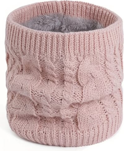 Nivard Nekwarmer - Heren - Dames - Fleece - Motor - Bandana - Masker - Colsjaal - Sjaal - Gewatteerd - Skiën - Warm - Roze