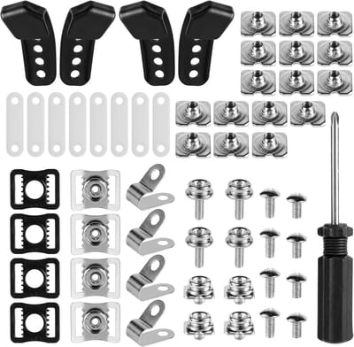 Helm Onderdelen Set - Bevestigingsmateriaal Set - Helm Reparatie Kit - Meerdere Bevestigers Inbegrepen - 61 Stuks Set - Gemengde Kleuren