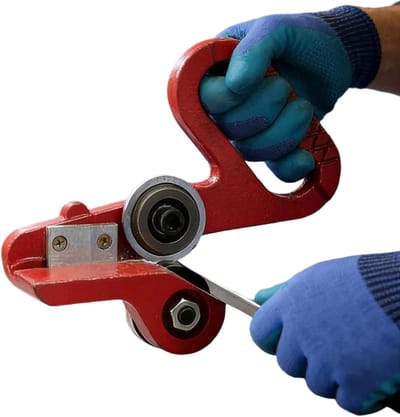 Metaalsnijder Handmatig - Metaalschaar Plaatmetaal - Plaatmetaal Bewerken - Dubbelwiel Systeem - 30 cm - Rood