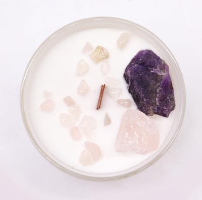 Chakra Kristallen Kaarsen - Derde Oog Chakra - Spirituele kaars - AWGits - Cadeau