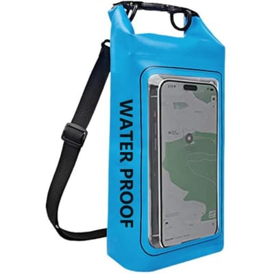 2L Waterdichte Dry Bag Rugzak met Touchscreen Telefoonzakje Outdoor Watersporten Roll Top Zak voor Kajakken Raften Wandelen blauw