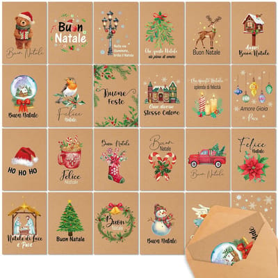 Dailygoods- Geboortekaartjes 24 Stijlen - Wenskaarten Set - Krachtkaarten - Originele Ontwerpen - Verjaardagskaarten - Acquerello Design