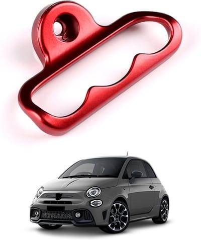 Trunk Handle voor Fiat 500 500e Abarth 595 695 - Gepersonaliseerde Interieur Accessoires van Zinklegering (Rood)