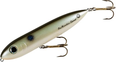 Topwater Vissen Lokken - Zoutwater Zoetwater - Vis Vangen - Unieke Rammelaar Klank - 4 1/2 Inch - Bot Hoofd
