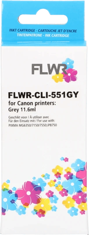 FLWR - Inktcartridge / CLI-551GY grijs - Geschikt voor Brother