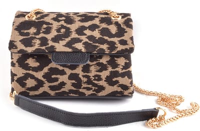 Giuliano Lederen schoudertas Liz - panter - Made in Italy