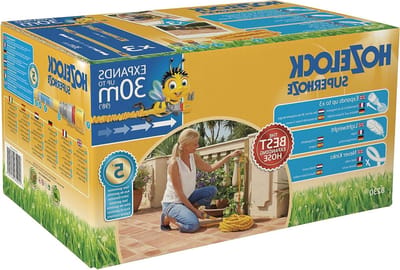 Uitbreidingsslang 30 m - Superhoze: Flexibele strekt tot 3x originele lengte - Met 2 Aquastop-fittingen