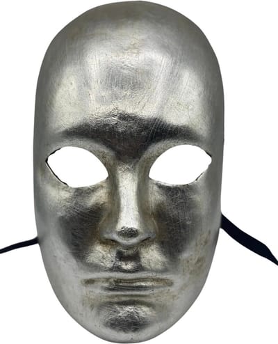 Handgemaakt Venetiaans masker zilver - Heren masker - gala masker - Masquerade masker - zilver masker - carnaval outfit