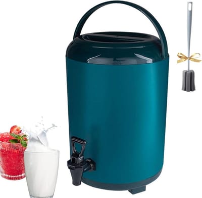Warmwaterdispenser Met Kraan - Thermoskan Dispenser - Dranken Warm Houden - Roestvrij Staal Binnenlaag - 10L - Groen