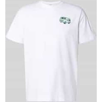 T-shirt met labelprint en ronde hals