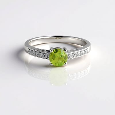 Cavill - Zilveren Ring met Sfeen 0,64 ct - 925 Sterling Zilver Geplatineerd - Ronde Briljant Slijpsel - Dames Elegante Sieraden
