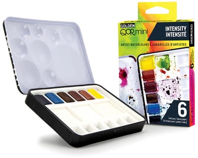 Golden QOR mini - Aquarelverf - Intense Kleuren - 6 Napjes - Pocketbox