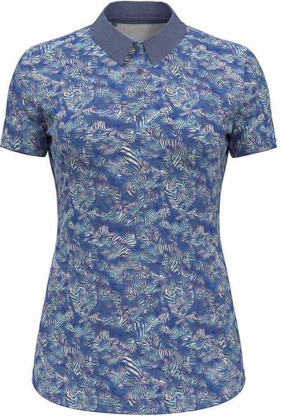 Under Armour Golf Playoff Printed Korte Mouw Poloshirt Voor Dames Blauw S