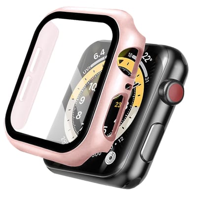 Screen protector - Geschikt voor Apple Watch 4 / 5 / 6 / SE - 40 mm - Full Cover Hard Case / Beschermend Hoesje - Rosé goud