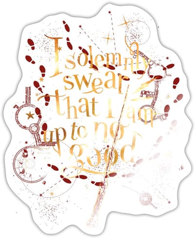 Harry Potter Ik Zweer Plechtig Sticker maat S (10 x 10 cm)