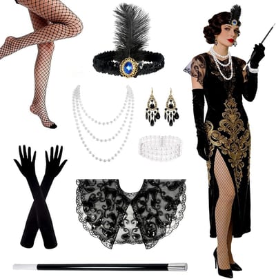 Stijlvolle accessoires voor een 1920s Great Gatsby kostuum, perfect voor Halloween en themafeesten