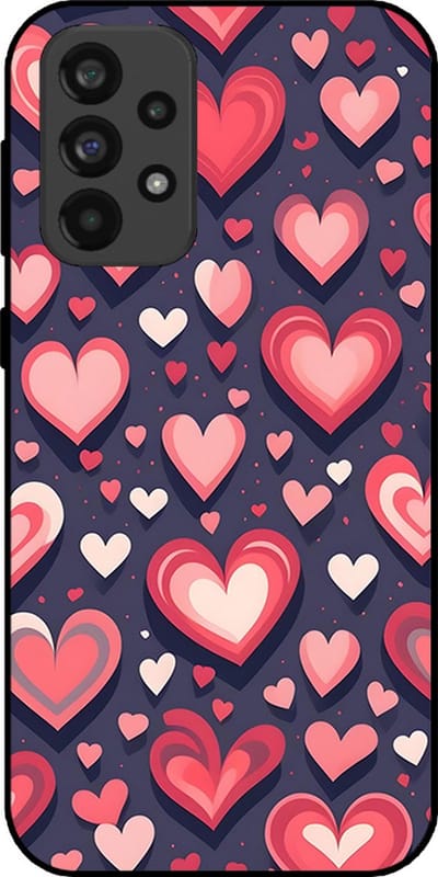 Smartphonica Telefoonhoesje Geschikt voor Samsung Galaxy A73 5G met Hartjes Opdruk - TPU Backcover Case With Heart Design geschikt voor Samsung Galaxy A73 5G