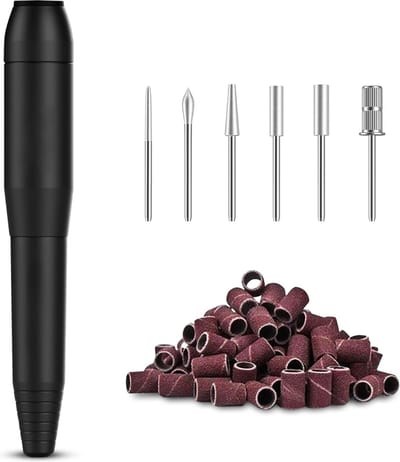 Elektrische Nagelvijl - Nagelfrees - Manicure/Pedicure set - 6 Freesbitjes - Zwart