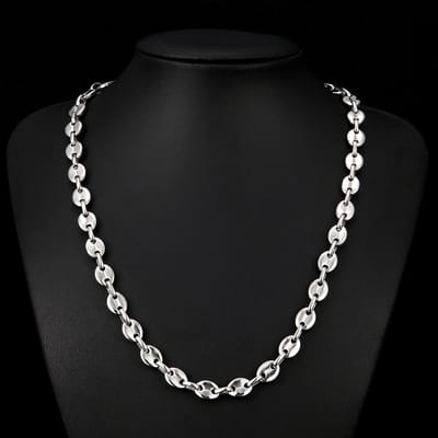 Stalen Ketting – Schakelketting – Koffieboon – Halsketting – 7mm/50cm