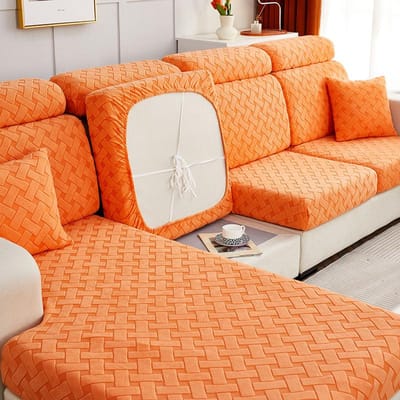Dikke jacquard stretch bankzitkussenhoes hoes bankhoes sectionele bank L-vorm hoek vervangende beschermhoes Head Cushion (M)