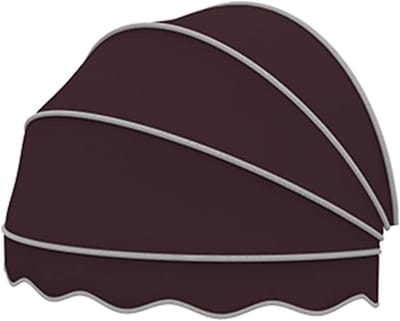 Raam Luifel - Deur Overkapping - Bescherming Buiten - Aluminium Legering Kader - 90cm - Donkerbruin