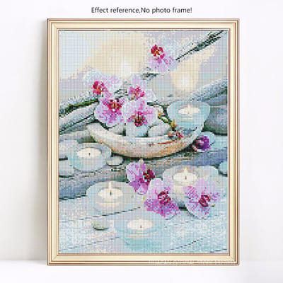 Diamond Mozaïek Verkoop Bloemen Diamond Schilderen Met Ronde Stenen Bloem Kruissteek 30X40