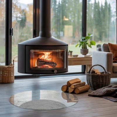 Coloray Vloerplaat Houtkachel - Onderplaat Kachel - 80 cm x 80 cm - Houtkachel Vloerplaat - Grijs Vloerplaat Kachel - Onderplaat - Vloerplaat voor Houtkachel - Vloerplaat Open Haard - Onderplaat Voor Houtkachel