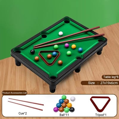 Mini Table de Billard Jeu de Table Bureau Sports Billard Plateau Kit de Fête Jouet Cadeau idéal pour Interactif Parent Enfant black
