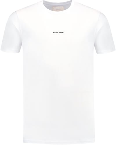 Purewhite - Heren Regular fit T-shirts Crewneck SS - White - Maat XL