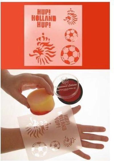 Schmink sjabloon voetbal Nederland hup holland hup