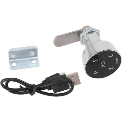 Elektronisch gecodeerd kastslot Aluminium Smart Touch Toetsenbord Digitaal Wachtwoord Slot voor Kast Gereedschapskist gray