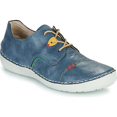 Rieker dames veterschoenen lage schoenen zakelijke schoenen leren schoenen 52528-14 blauw