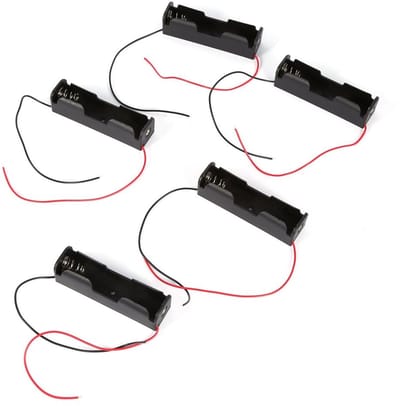 Dailygoody - Plastic Batterij Houder - Draagbare Opbergdoos - Zwart - Accu Case - Ideaal voor 3.7V Batterijen - Geschikt voor Hobby's en Projecten