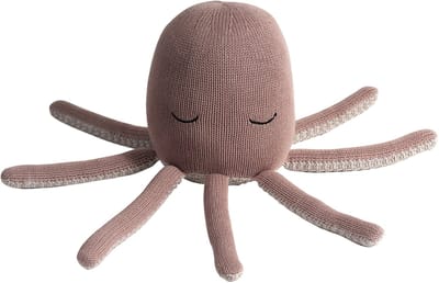 Kindsgut - Grote Knuffel Octopus - Gebreid - Hoogwaardig 100% Katoen - OEKO-TEX® Gecertificeerd - 16 x 14 x 34 cm