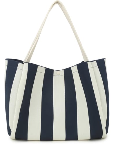 Giuliano canvas shopper Lylith - Dames - Blauw wit