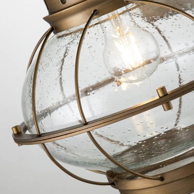 Kichler LED Wand Buitenlamp Bridge Point | 1X E27 Max 60W | IP44 | Dimbaar | Natural Brass