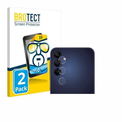BROTECT - Screenprotector voor Samsung Galaxy A15 (ALLEEN Camera Lens) - Folie Beschermfolie transparant 2 Stuks