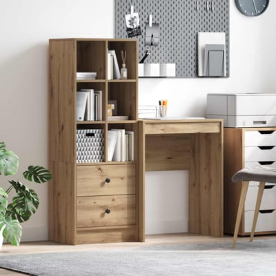 vidaXL - Bureau - Artisan - Eiken - 105,5 - x - 34 - x - 127 - cm - 2 - st