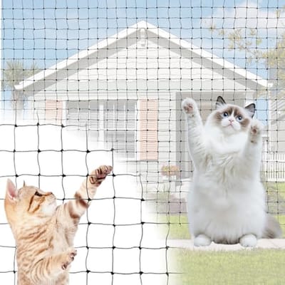 Kattennet Balkon - Veiligheidsnet Kat - Buitenverblijf Creëren - Draadversterkt Materiaal - 10x3 Meter - Transparant