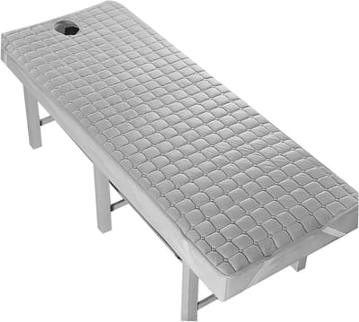 Massagebedhoes met gat - Behandeltafel laken - Wellness behandelingen - Dubbel antislip ontwerp - 185 x 70 cm - Grijs